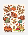 AUTUMN LEAVES POKE POSTCARD