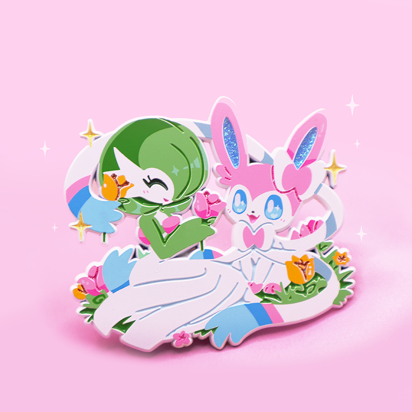 [TAG TEAM!] GARDEVOIR &amp; SYLVEON SOFT DYED ENAMELPIN  [DELUXE POKEMALLOW] [ PATREON EARLY ACCESS ]