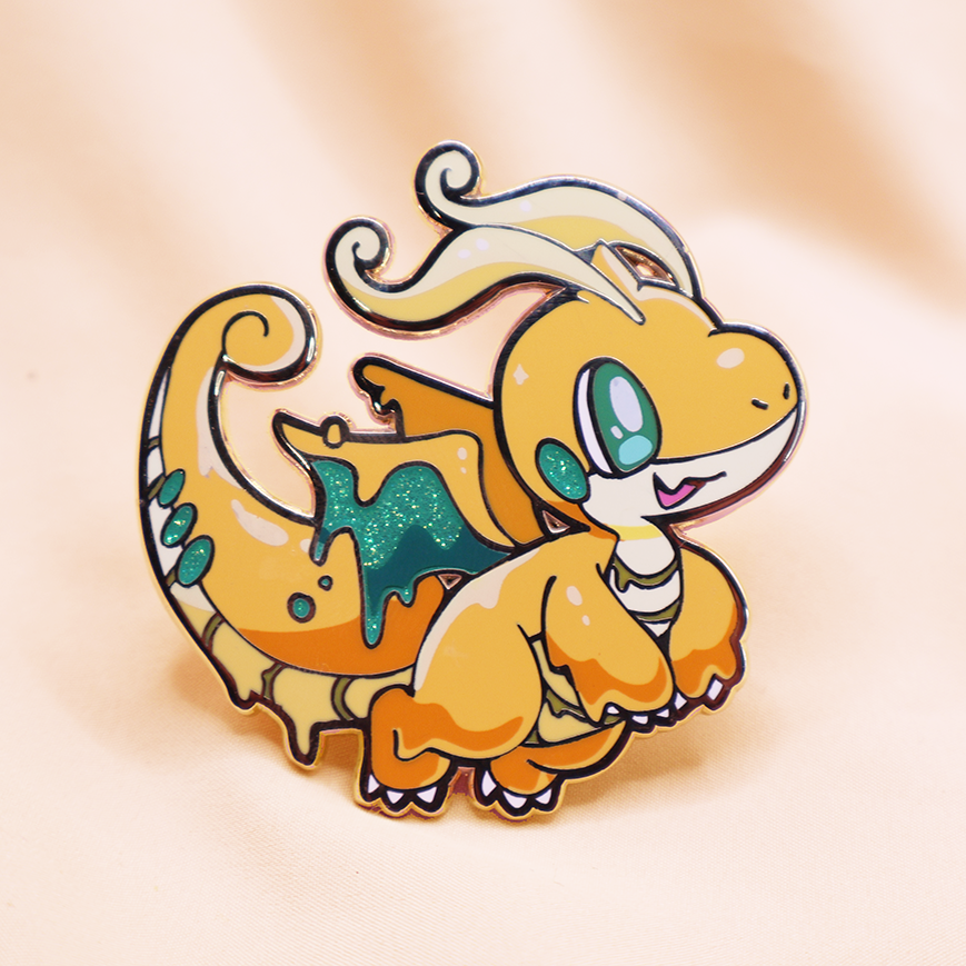 GOOEY FORM [DRAGONITE X GOODRA] [POKE DRAGON FUSION] ENAMEL PIN