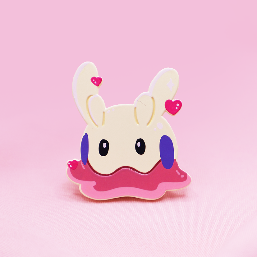 [~SHINY ] GOOMY [HEART]  [POKEMALLOW]  SOFT DYED ENAMELPIN [PATREON EXCLUSIVE]