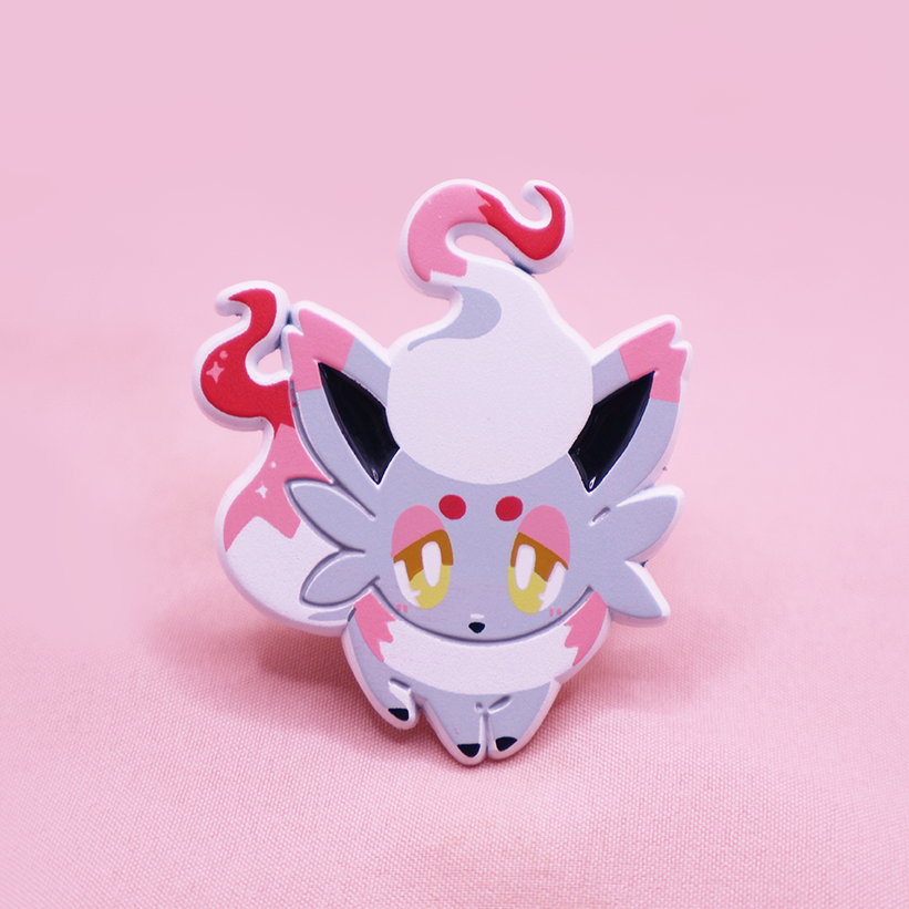 HISUIAN ZORUA [SWEET] [SPOOKYMALLOW] [POKEMALLOW]  SOFT DYED ENAMEL PIN