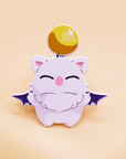 [~YELLOW] CLASSIC MOOGLE [FF MALLOW]  SOFT DYED ENAMEL PIN