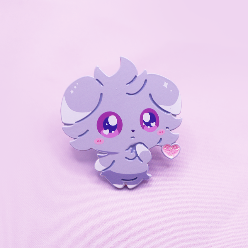 ESPURR [CURIOUS KITTY] [POKEKITTY] [PATREON EXLUSIVE] [POKEMALLOW]  SOFT DYED ENAMELPIN
