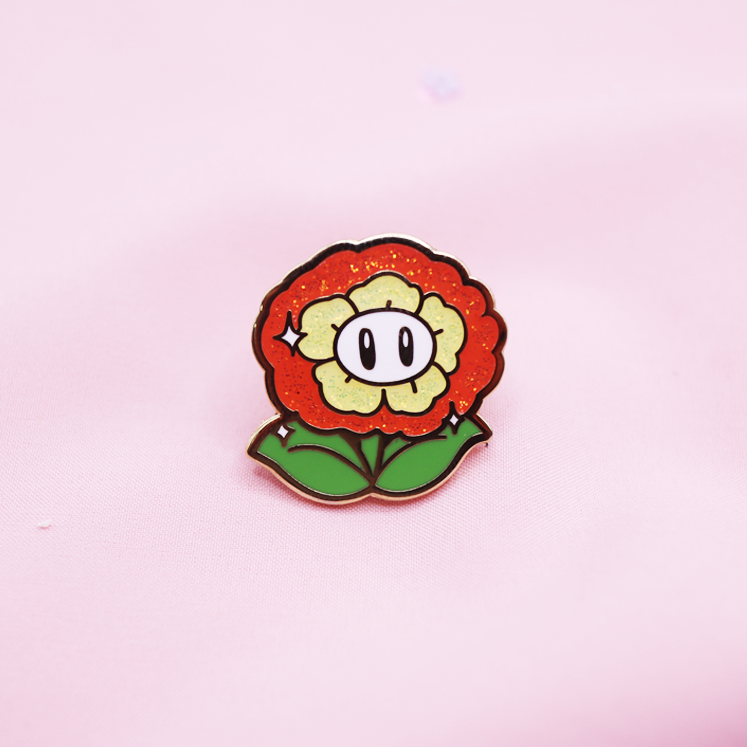 FIRE FLOWER ENAMEL PIN