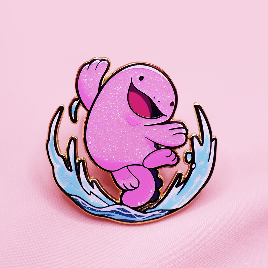 [~SHINY] QUAGSIRE [RAIN DANCE] ENAMELPIN  [PATREON EXCLUSIVE]