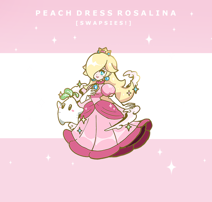 PEACH DRESS ROSALINA [SWAPSIES!] ENAMELPIN [PATREON PREORDER]