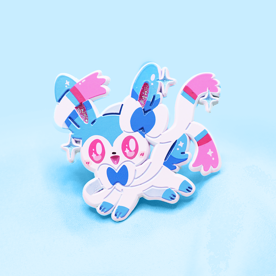 [~SHINY] SYLVEON [PATREON EXCLUSIVE] [POKEMALLOW]  SOFT DYED ENAMELPIN