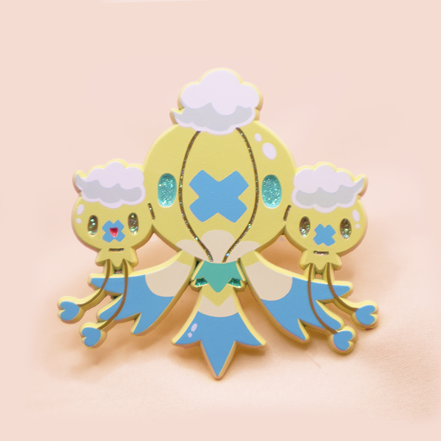 [SHINY] [PATREON EXCLUSIVE] DRIFBLIM &amp; DRIFLOON FAMILY POKEMALLOW  [SPOOKYMALLOW] [DELUXE POKEMALLOW]  SOFT DYED ENAMELPIN
