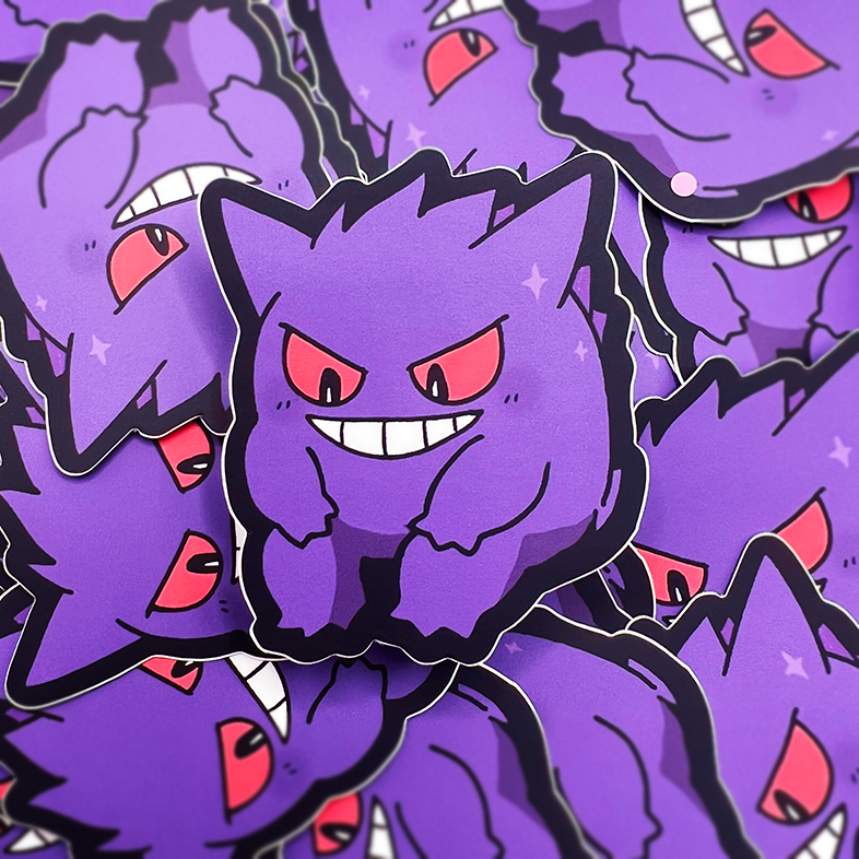 SITTING GENGAR VINYL STICKER