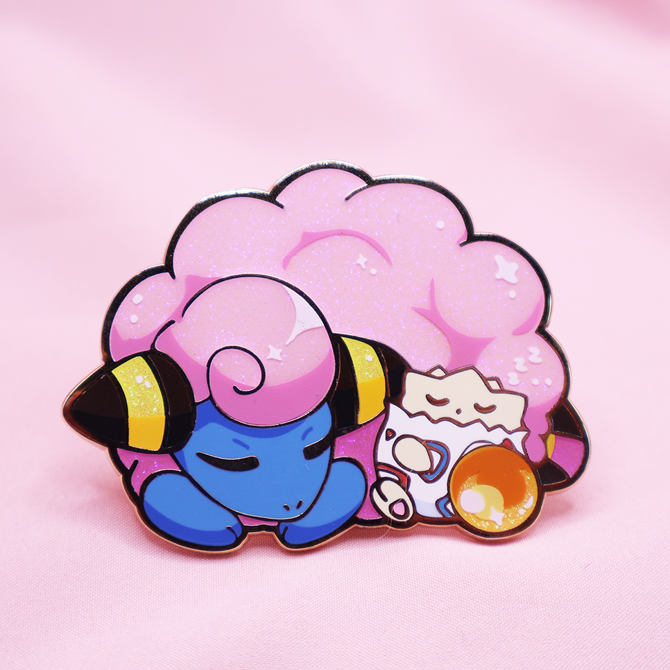 [~SHINY] MAREEP + TOGEPI ENAMELPIN  [PATREON EXCLUSIVE]