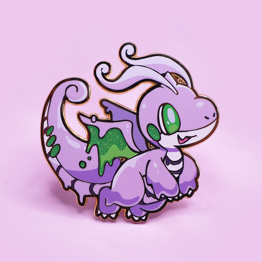 [GOODRA PURPLE] DRAGONITE X GOODRA [POKE DRAGON FUSION] ENAMELPIN [ PATREON EXCLUSIVE]