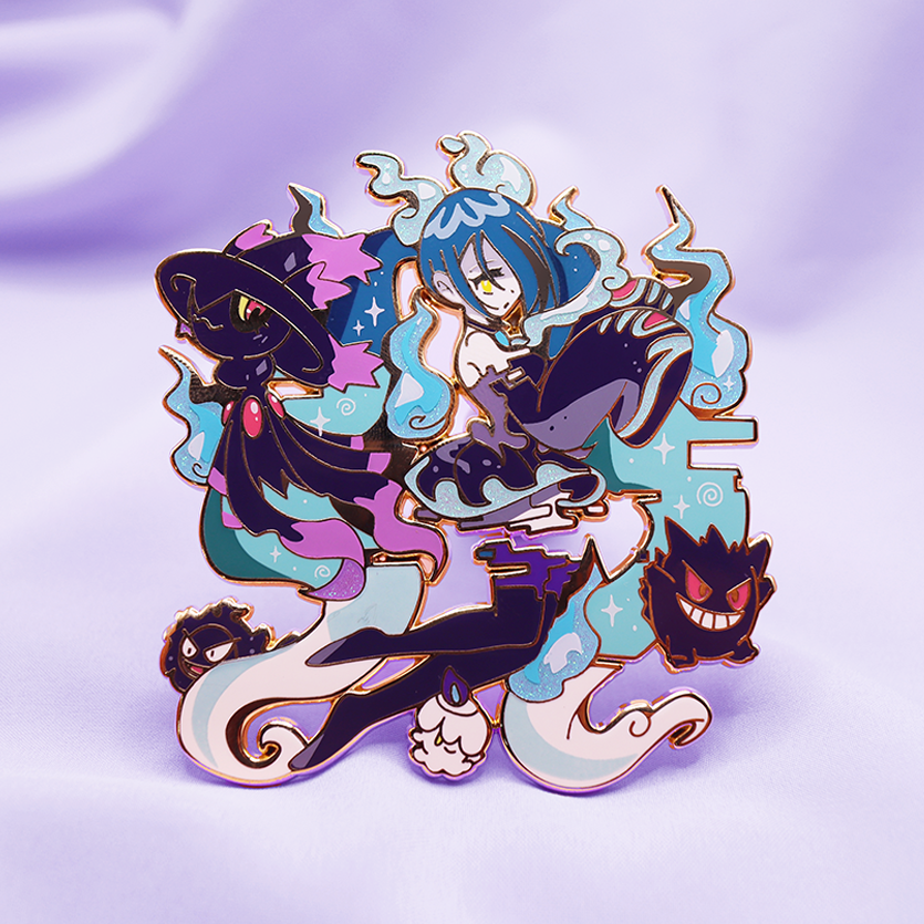 [GHOST TYPE] JUMBO PROJECT VOLTAGE MIKU GOLD PLATED ENAMELPIN