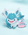 GLACEON + DITTO TRANSFORM! [EEVEE X DITTO COLLECTION] [POKEMALLOW]  SOFT DYED ENAMEL PIN