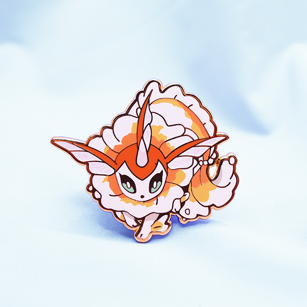 [PREORDER SHIPPING JULY] [GOLDFISH] [GOLDEEN X VAPOREON] [EEVEE FUSION] ENAMEL PIN