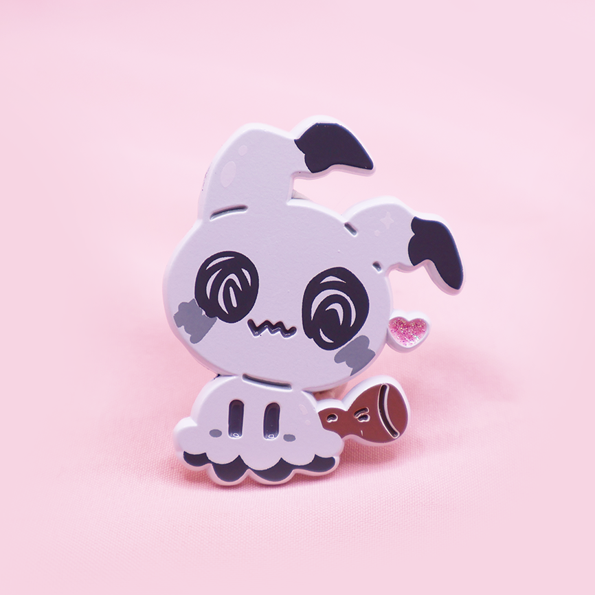 [SHINY] [PATREON EXCLUSIVE] CUTIE MIMIKYU POKEMALLOW  [SPOOKYMALLOW]  SOFT DYED ENAMELPIN