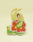 [3 PC SET] SHINY CHIKORITA FAMILY SET [POKEMALLOW]  SOFT DYED ENAMEL PIN