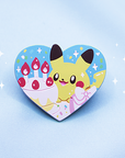 BDAY [PATREON EXCLUSIVE] PIKA HEART [MAMOVERSARY] [POKEMALLOW] SOFT DYED ENAMELPIN [MIXED GRADE] [PREORDER]