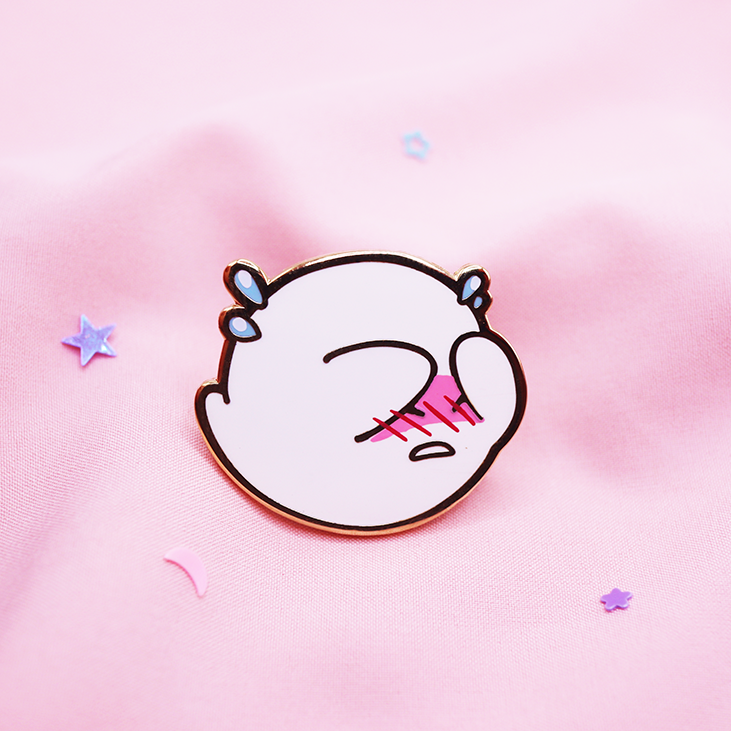 BOO BUDDY [SHY] ENAMEL PIN