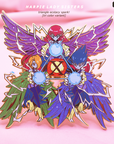 4" FANTASY HARPIE LADY SISTERS - TRIANGLE ECSTASY SPARK [TRI COLOR] ENAMELPIN