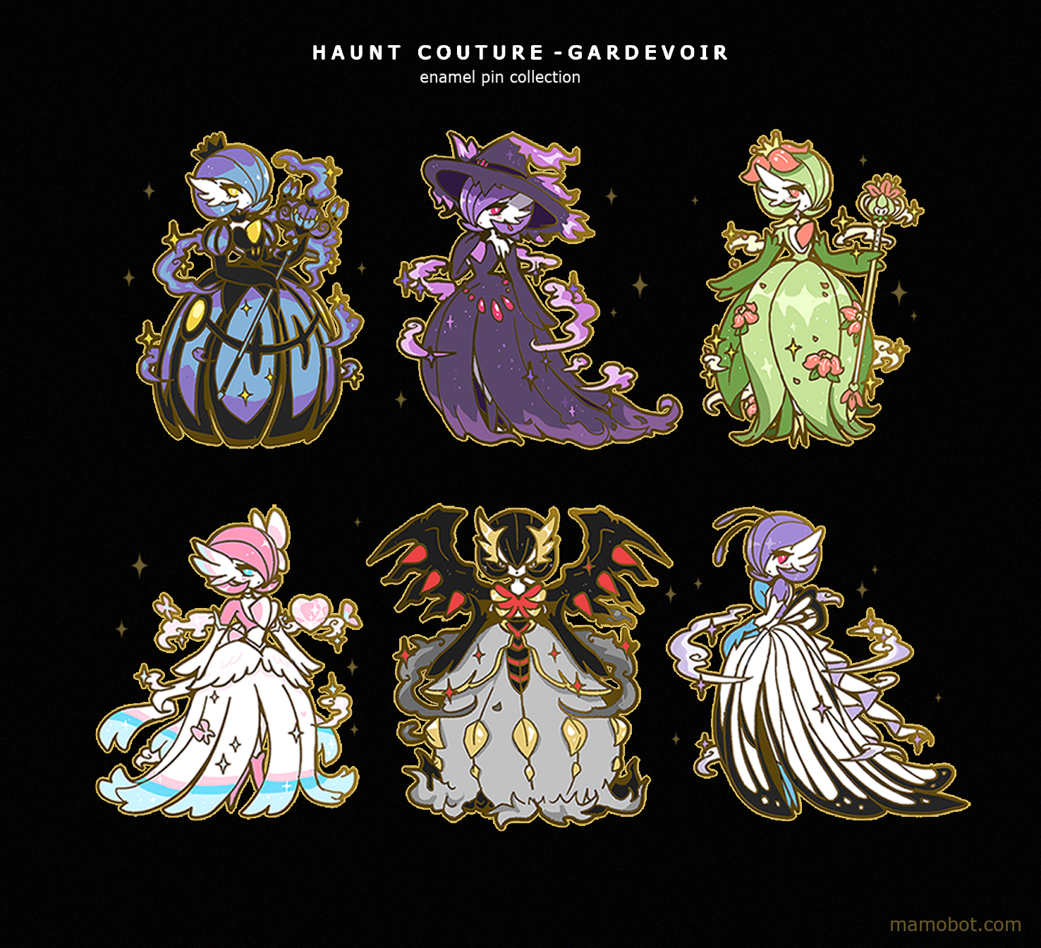 HAUNT COUTURE GARDEVOIR FASHION ENAMELPIN COLLECTION   [PREORDER] [ SHIPPING LATE OCT/NOV]