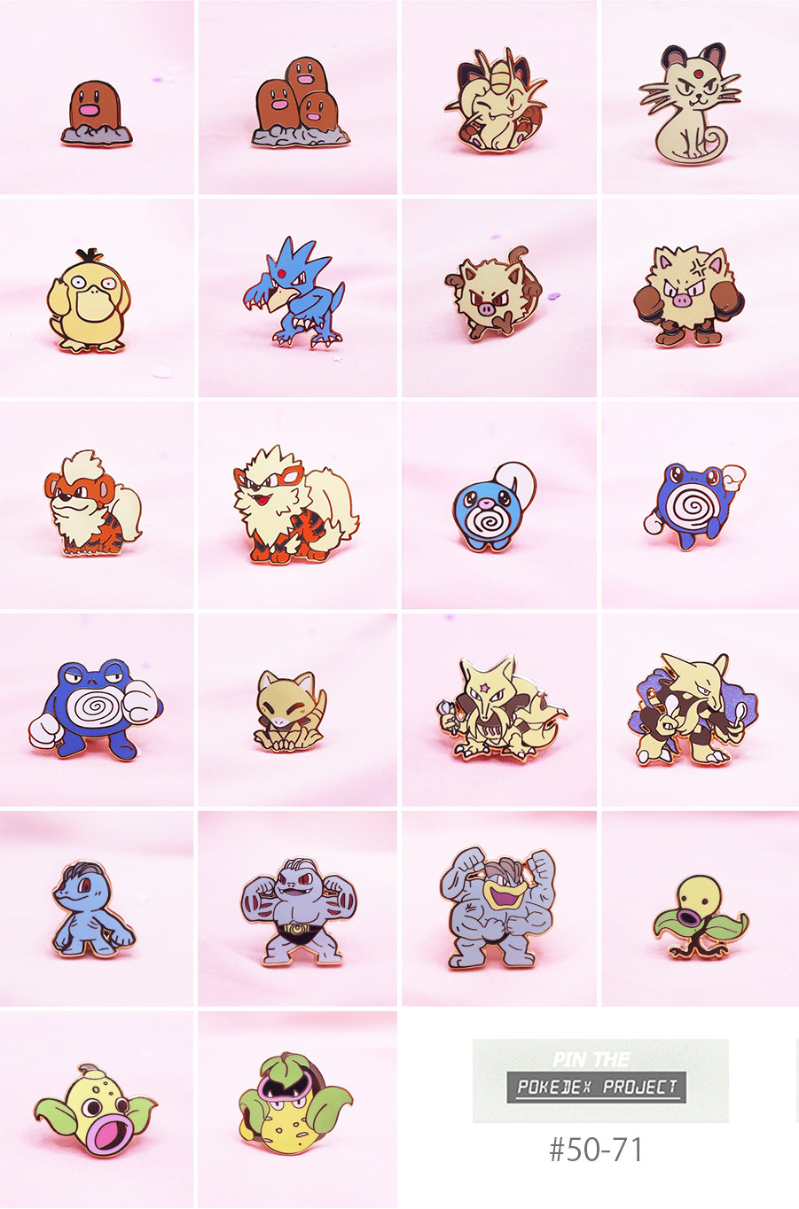 050-071 POKEDEX SET [ 22 PC]  [MINI MONSTERS] [POKEDEX PROJECT]
