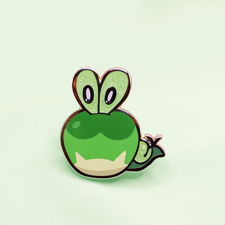 [PREORDER] [~SHINY] GREEN APPLIN [POKEBUDDIES] ENAMELPIN  [PATREON EXCLUSIVE]