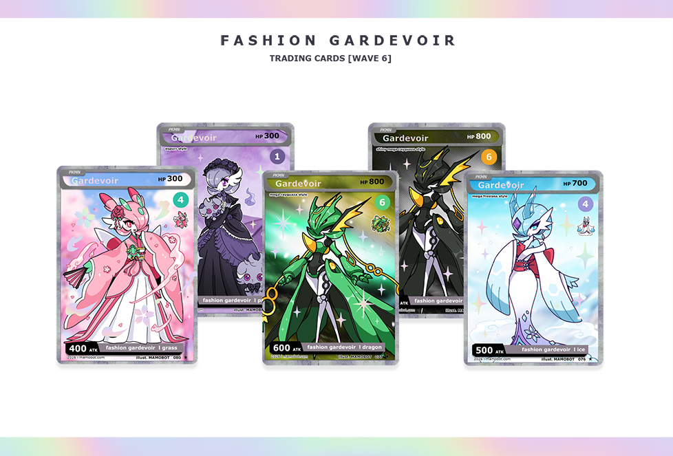 [5 PC TRADING CARD SET] [WAVE 6] FASHION GARDEVOIR [PREORDER]