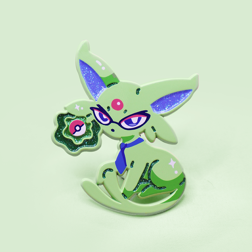[~SHINY] PROFESSOR ESPEON SOFT DYED ENAMELPIN  [POKEMALLOW] [ PATREON EXCLUSIVE]