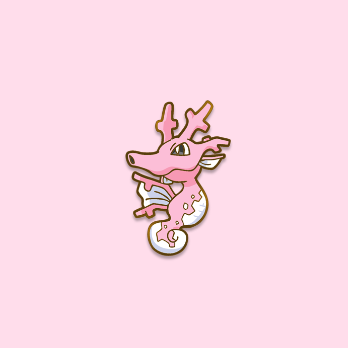 [KINGDRA X CORSOLA] CORAL FORM  [POKE DRAGON FUSION] ENAMEL PIN   [PREORDER]