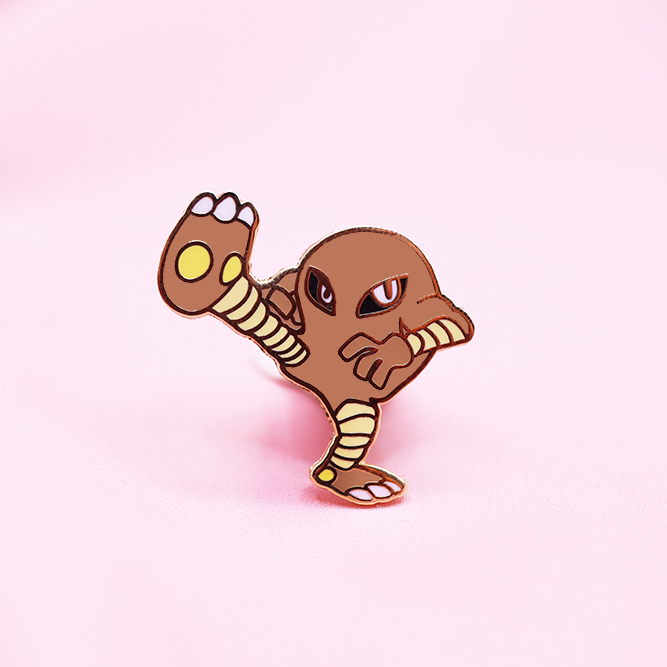 106 HITMONLEE ENAMEL PIN [MINI MONSTERS] [POKEDEX PROJECT]