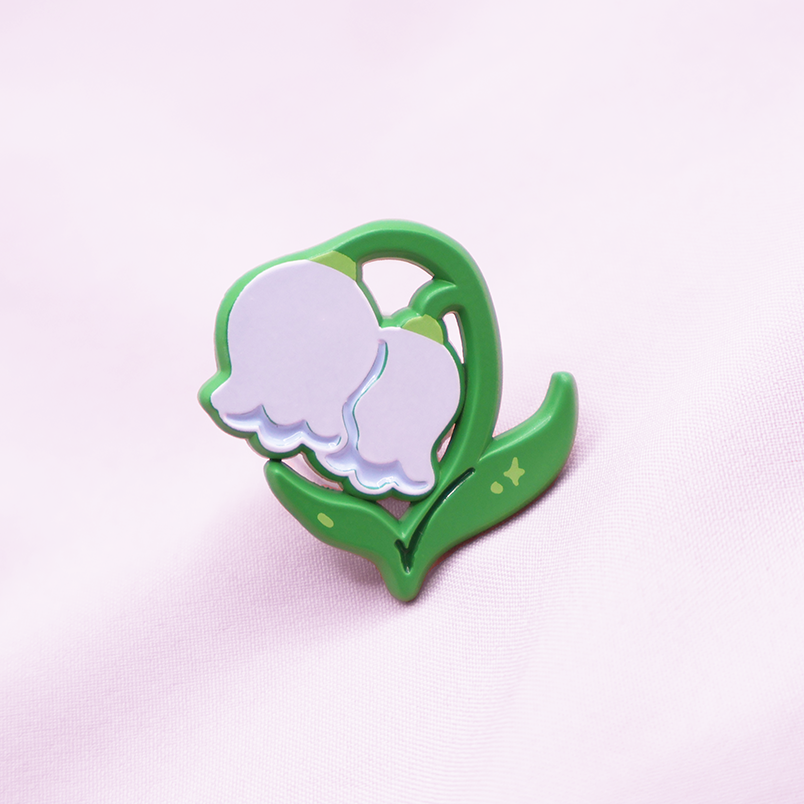 [CLASSIC] LILY OF THE VALLEY SOFT DYED ENAMELPIN [ AC FLOWERS] [PATREON EARLY ACCESS]