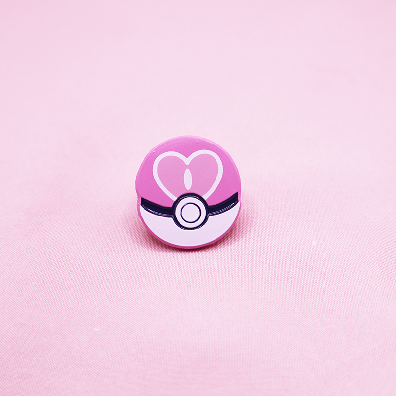 LOVE BALL [POKEMALLOW ITEM] SOFT DYED ENAMEL PIN