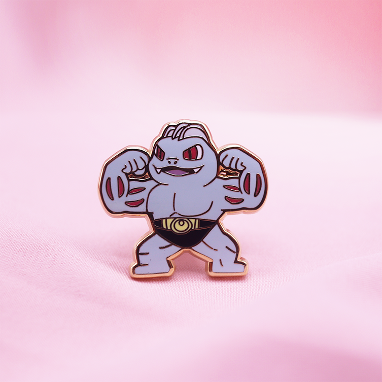 067 MACHOKE ENAMEL PIN [MINI MONSTERS] [POKEDEX PROJECT]