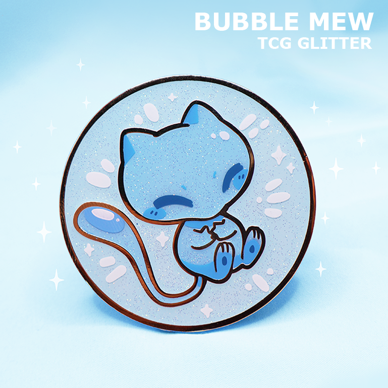 [LIMIT 1] SHINY BUBBLE MEW [TCG DOODLE]  ENAMELPIN  [POKEBUDDIES] [PATREON EXCLUSIVE ACCESS] [ANIME BOSTON ]