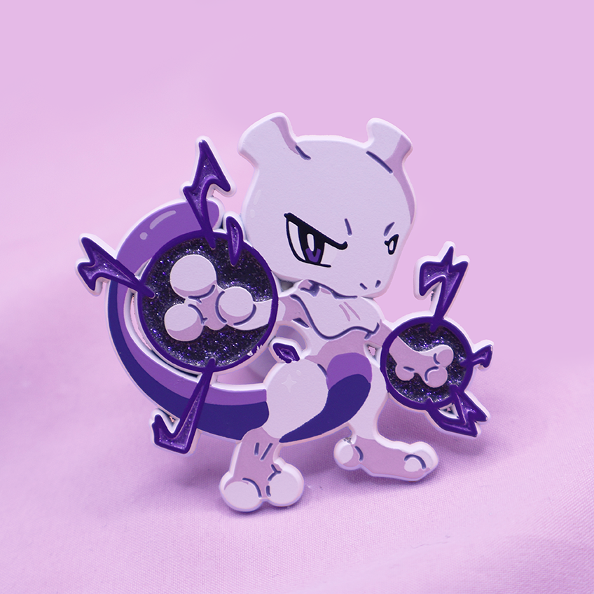 MEWTWO SOFT DYED ENAMELPIN  [DELUXE POKEMALLOW] [ PATREON EARLY ACCESS ]