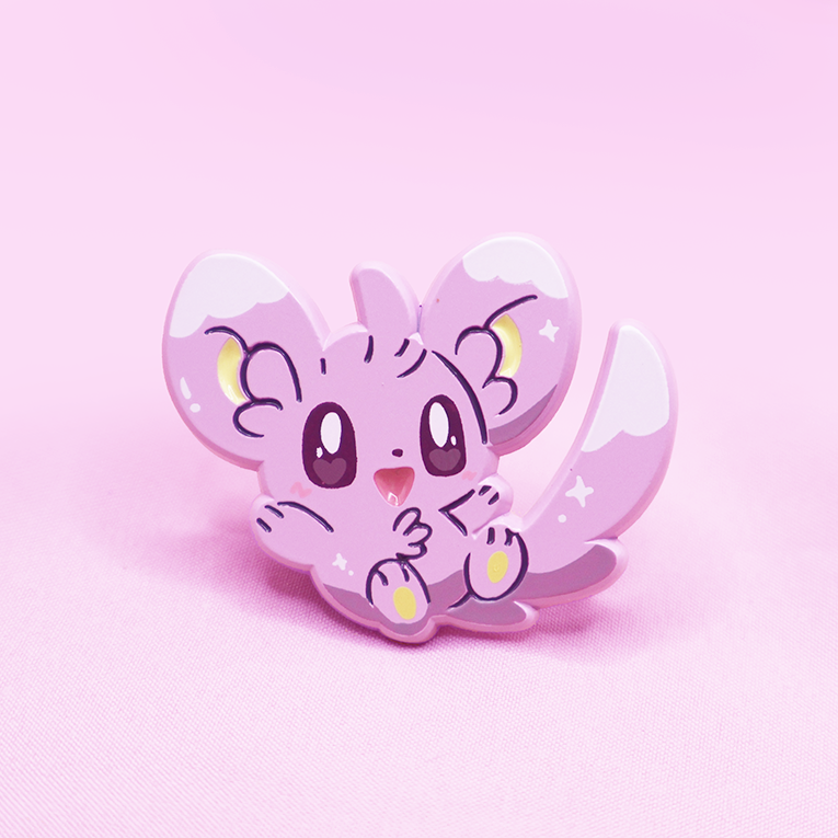 [~SHINY] MINCINNO [PATREON EXCLUSIVE] [POKEMALLOW]  SOFT DYED ENAMELPIN