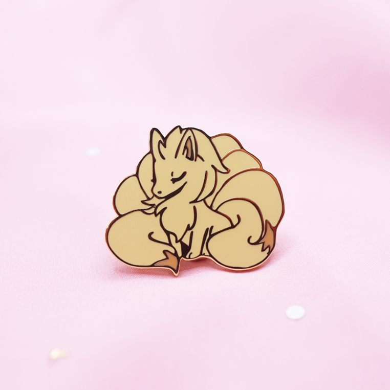 038 NINETALES ENAMEL PIN [MINI MONSTERS] [POKEDEX PROJECT]