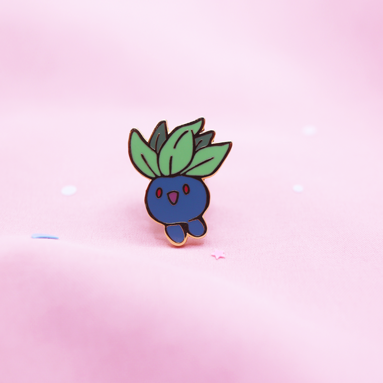 043 ODDISH ENAMEL PIN [MINI MONSTERS] [POKEDEX PROJECT]