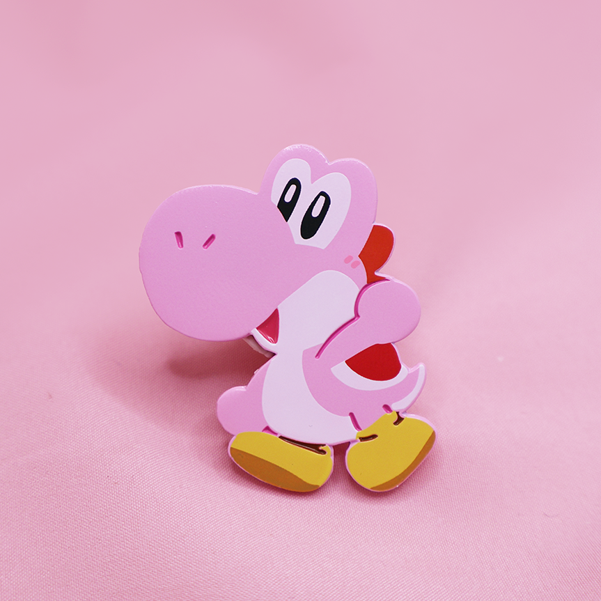 [PINK] YOSHI [MARIO MALLOW] ENAMELPIN [PATREON EXCLUSIVE]