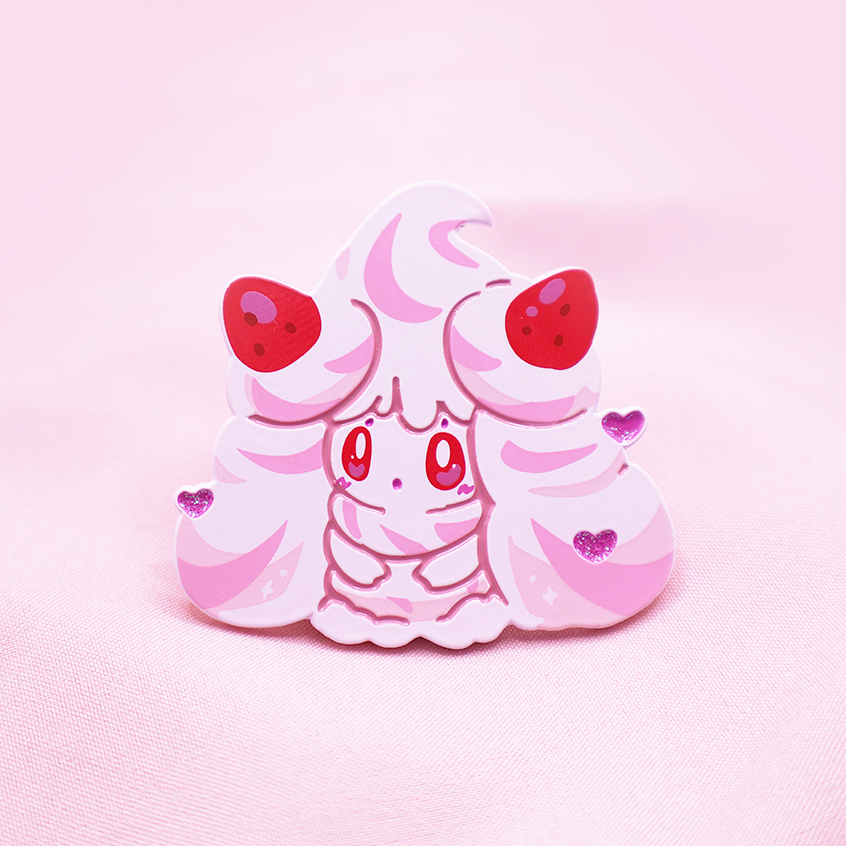 [RUBY SWIRL] STRAWBERRY SWEET ALCREMIE ENAMEL PIN