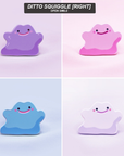 [4 PC SET] [OPEN SMILE] DITTO [SQUIGGLE] [RIGHT] [POKEMALLOW]  SOFT DYED ENAMEL PIN
