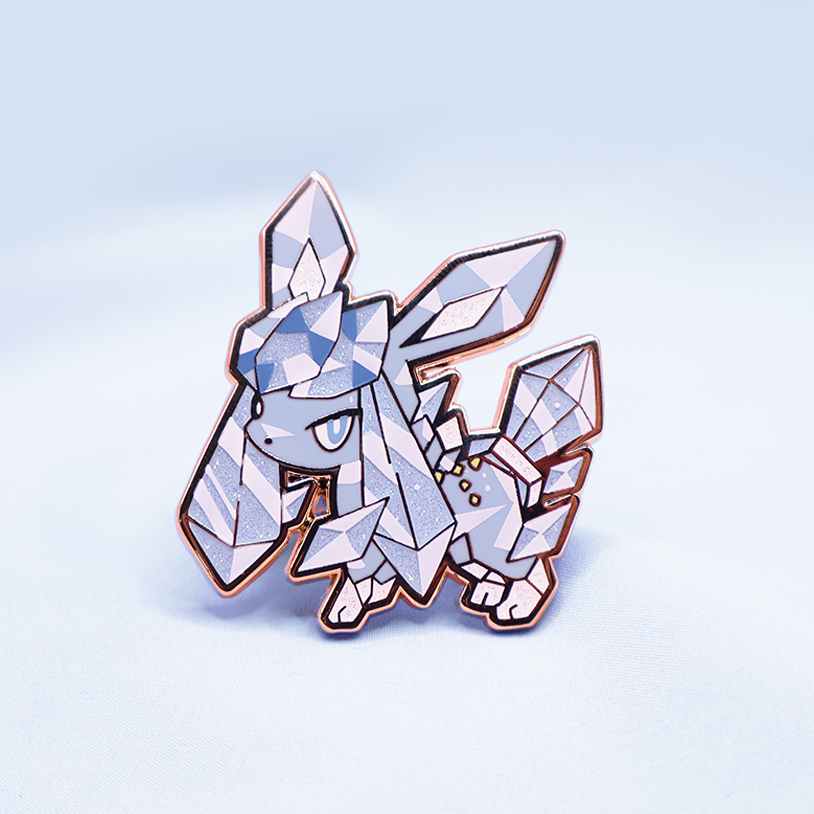 [GLACIAL] [REICE X GLACEON] [EEVEE FUSION] ENAMEL PIN