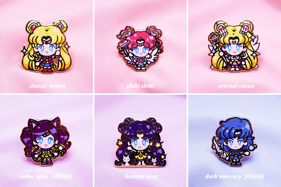 [WAVE 1] [ 6 PC SET] SENSHI DOLL ENAMEL PINS