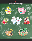 [7 PC SET + FREE STICKER BOOK] [POKEACADEMY] ENAMEL PIN SET [PREORDER]