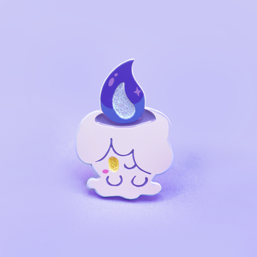 LITWICK [GLITTER] [SPOOKYMALLOW] [POKEMALLOW]  SOFT DYED ENAMEL PIN