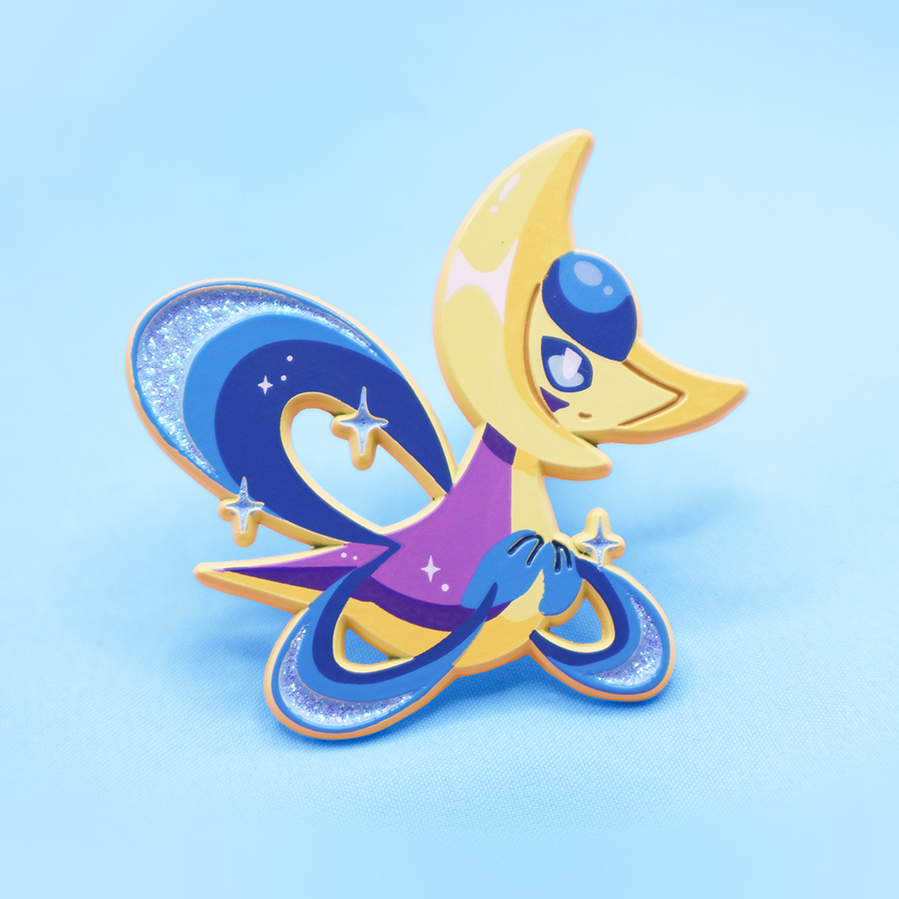 [~SHINY] CRESSELIA SOFT DYED ENAMELPIN [ PATREON EXCLUSIVE]