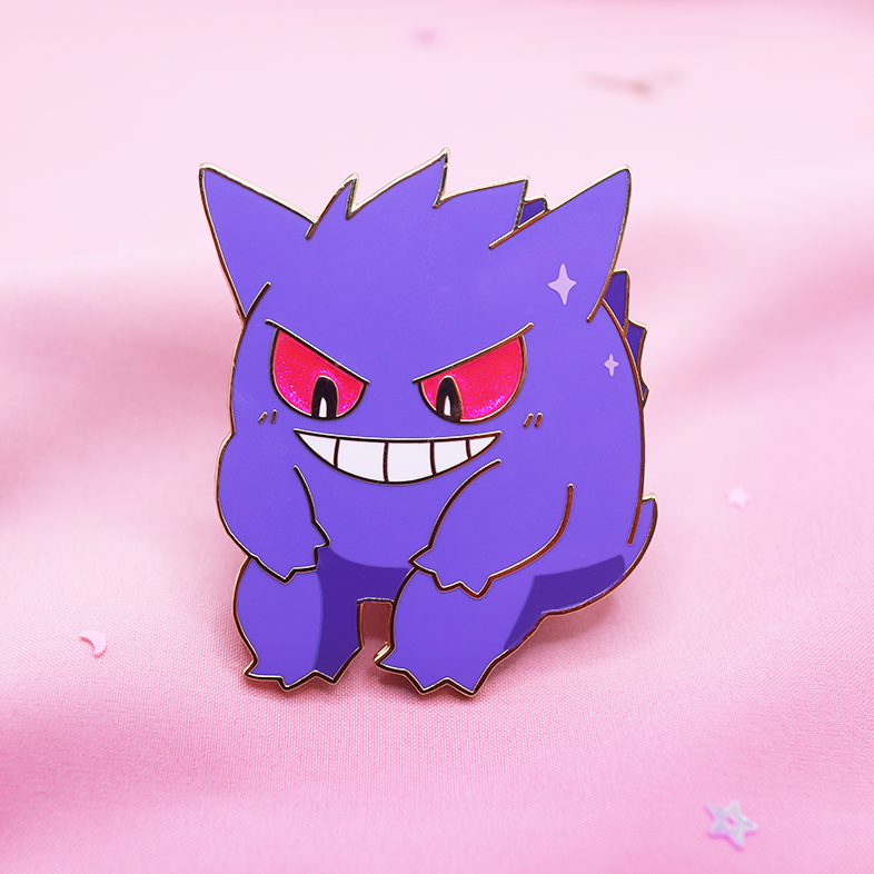 SITTING SAD GENGAR ENAMEL PIN [LIGHT PURPLE]