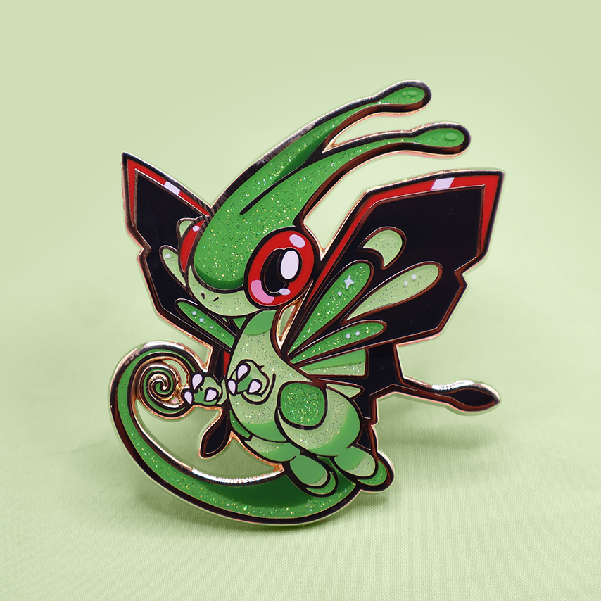[FLYGON GREEN] FLYGON X BEAUTIFLY [POKE DRAGON FUSION] ENAMELPIN [ PATREON EXCLUSIVE]