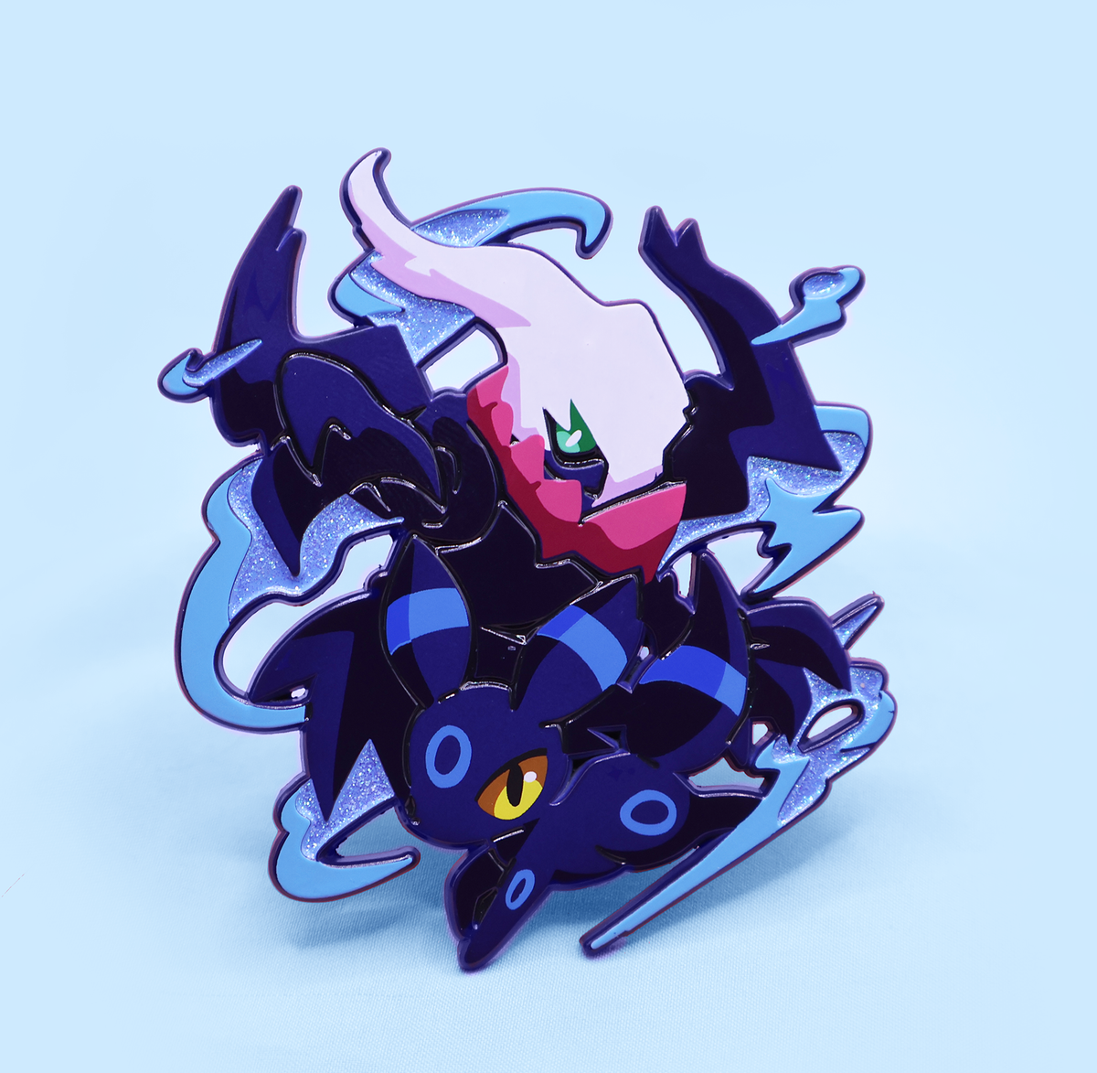 [SHINY] [PATREON EXCLUSIVE] TAG TEAM! UMBREON &amp; DARKARI JUMBO POKEMALLOW  [SPOOKYMALLOW] [DELUXE POKEMALLOW]  SOFT DYED ENAMELPIN