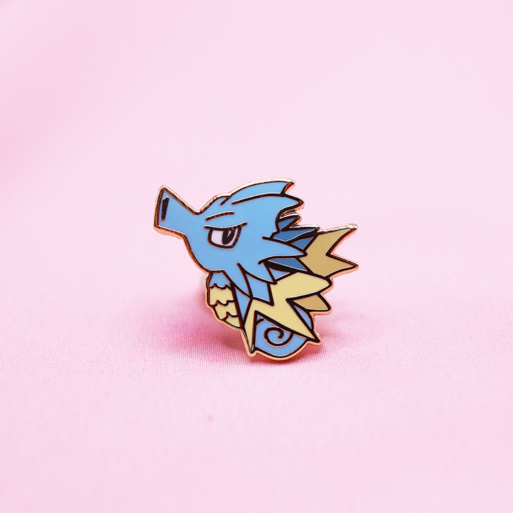 117 SEADRA ENAMEL PIN [MINI MONSTERS] [POKEDEX PROJECT]